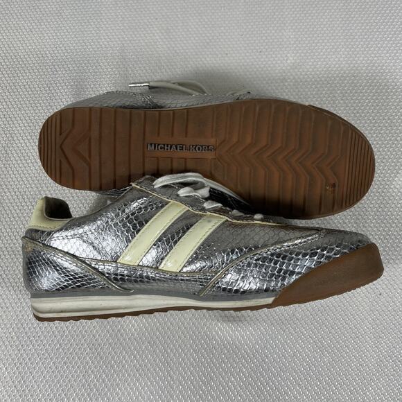 Michael Kors Woman’s Metallic Jet Set Sneakers Size 7.5 - Picture 10 of 13